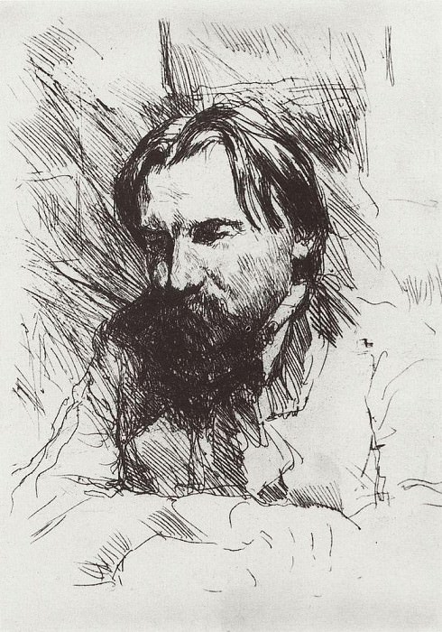 Portrait of the artist-engraver VV Mate. 1898-1899, Valentin Serov