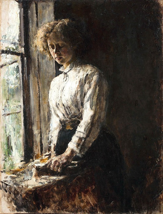 Near the window. Portrait of O.F. Trubnikova, Valentin Serov