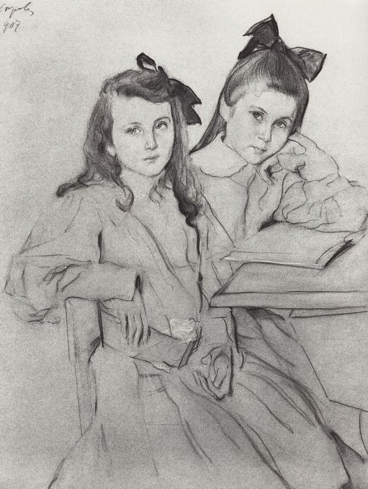 Girls, NA, TA Kasyanov. 1907, Valentin Serov