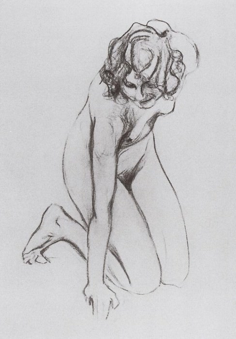 naked woman. 1910, Valentin Serov