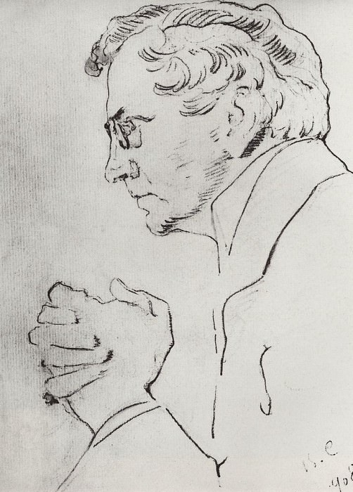 Портрет артиста В. И. Качалова. 1908, Валентин Александрович Серов
