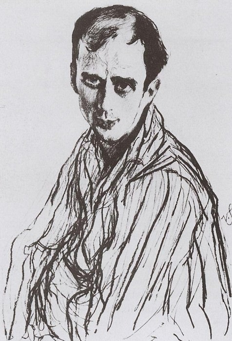 Portrait of Fokine. 1909, Valentin Serov