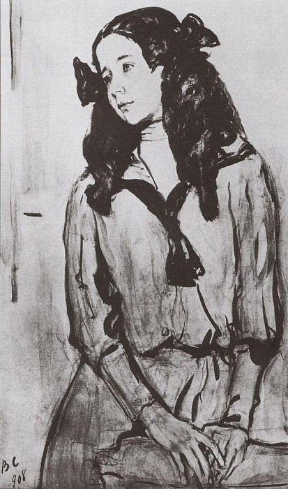 Portrait of Z. Rappoport. 1908, Valentin Serov