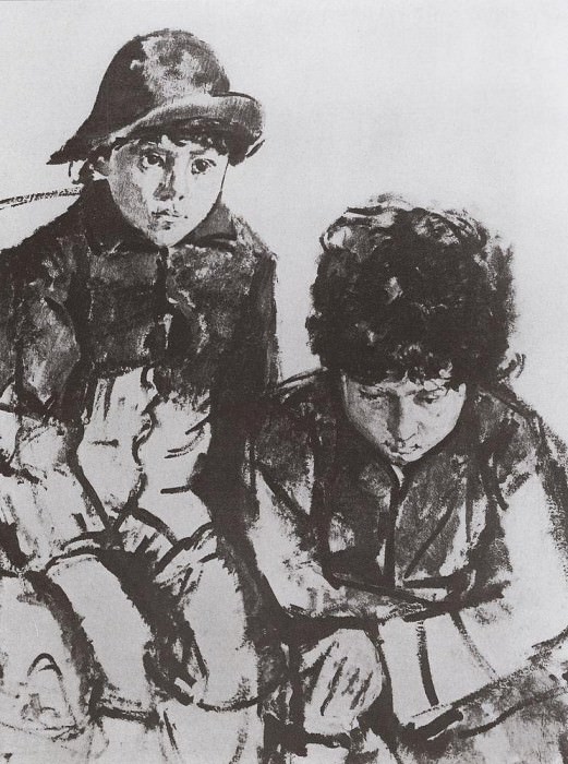 Kids Serov. Yuri and Sasha. 1902-1904, Valentin Serov