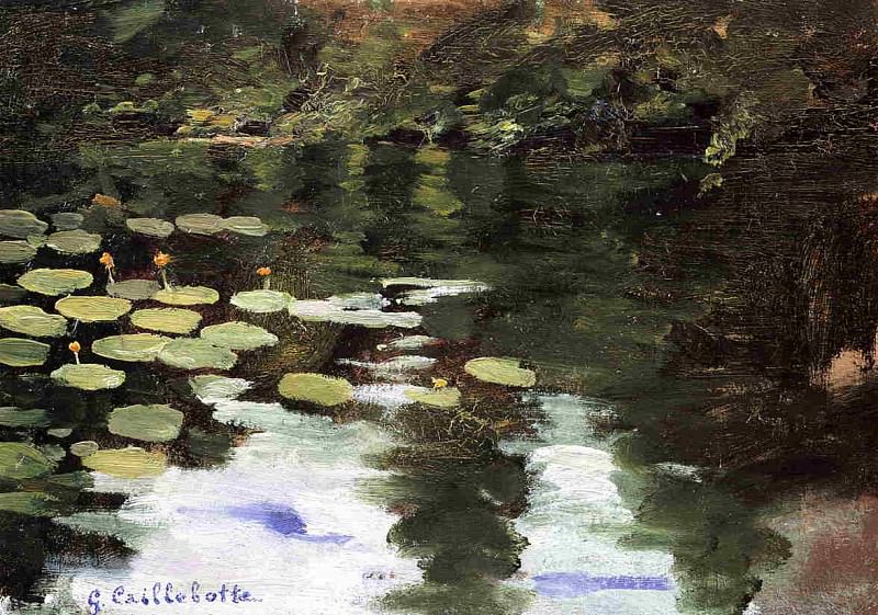 Yerres, on the Pond, Water Lilies, Gustave Caillebotte