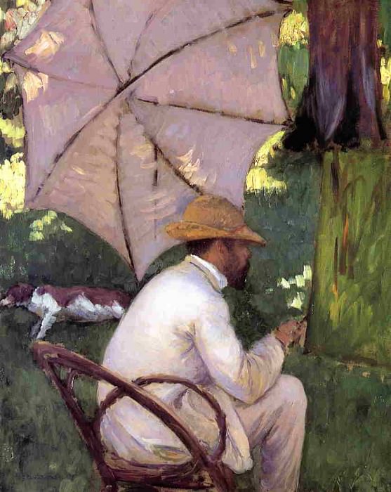 The Painter under His Parasol, Gustave Caillebotte
