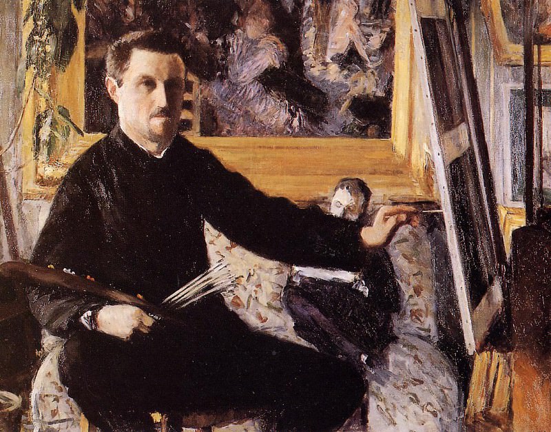 Self Portrait with Easel, Gustave Caillebotte