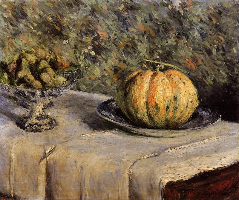 Melon and Bowl of Figs, Gustave Caillebotte