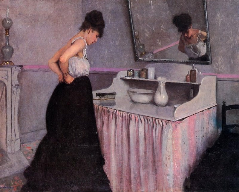 Женщина за туалетным столиком, Гюстав Кайботт