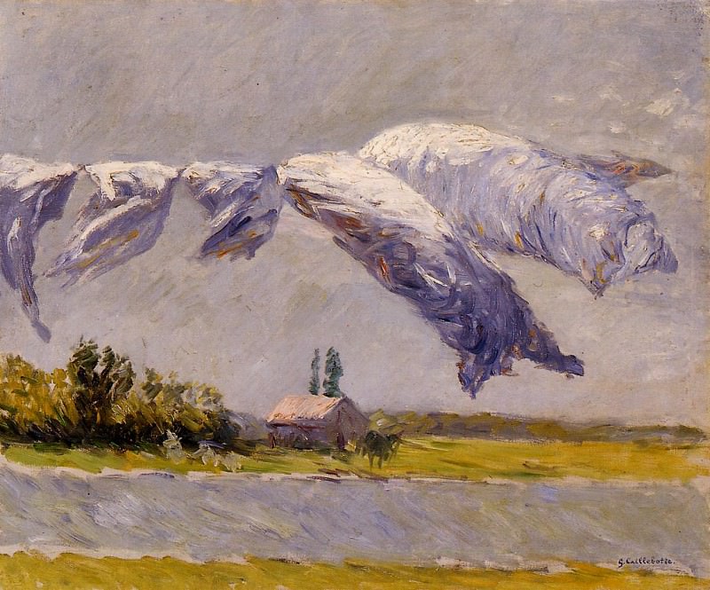 Laundry Drying, Petit Gennevilliers, Gustave Caillebotte