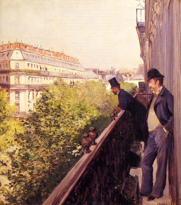 A Balcony, Gustave Caillebotte