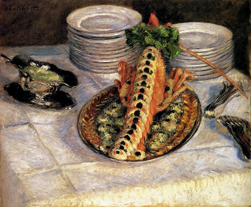 Still Life With Crayfish, Gustave Caillebotte