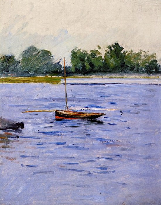 Boat at Anchor on the Seine, Gustave Caillebotte