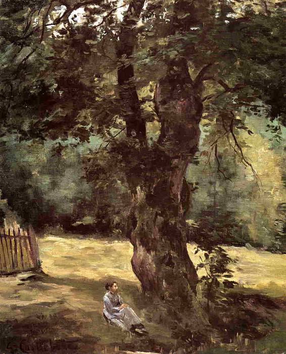 Женщина, сидящая под деревом, Гюстав Кайботт