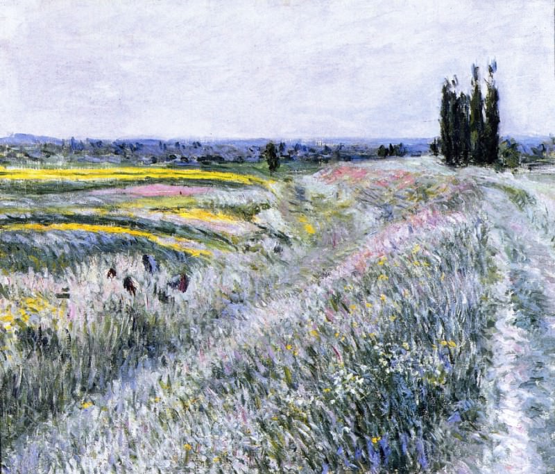 The Plain at Gennevilliers, Group of Poplars, Gustave Caillebotte