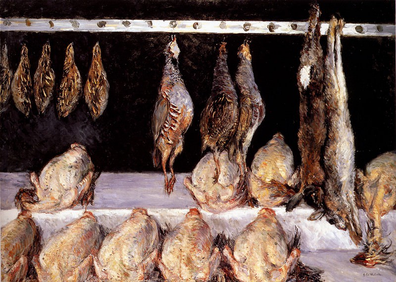 Display Of Chickens And Game Birds, Gustave Caillebotte