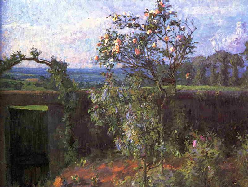 Landscape near Yerres , Gustave Caillebotte