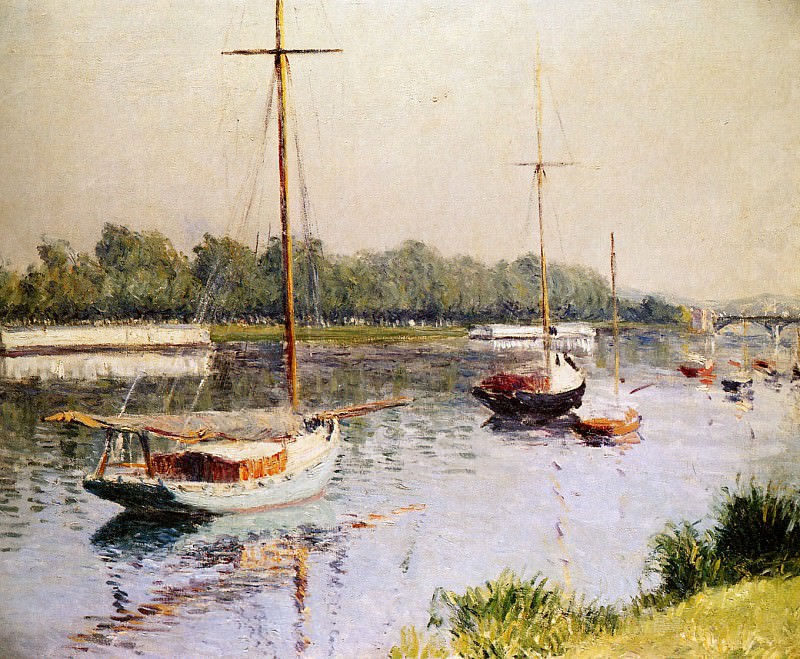 The harbour of Argentueil, Gustave Caillebotte