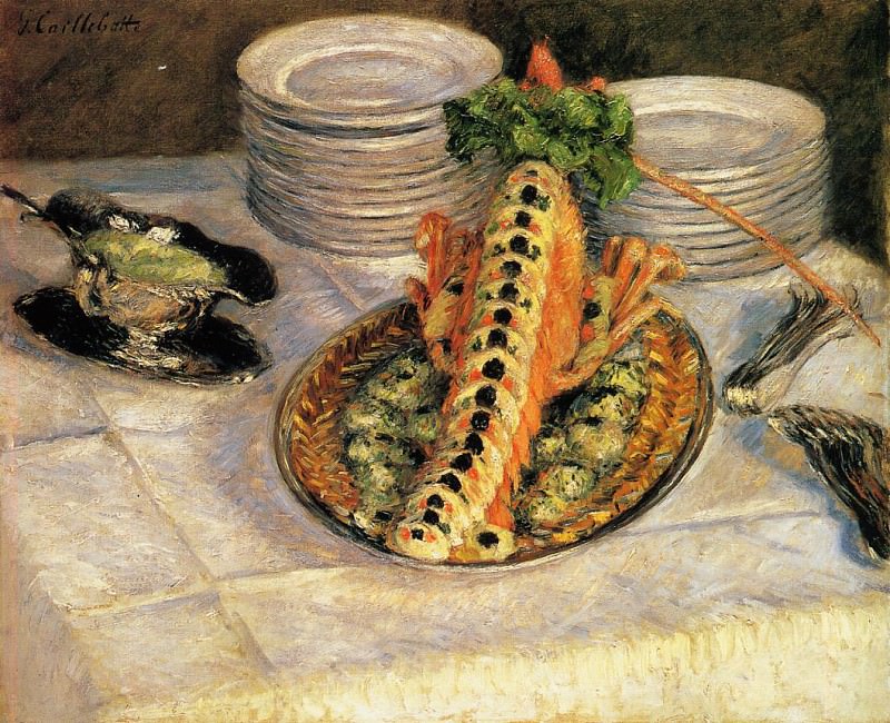 Still Life with Crayfish, Gustave Caillebotte