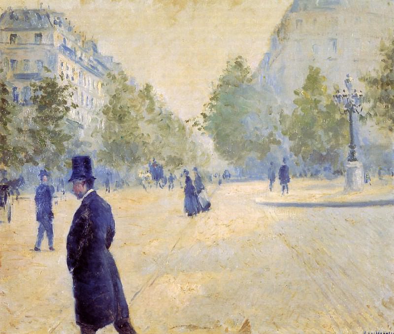 Place Saint-Augustin, Misty Weather, Gustave Caillebotte