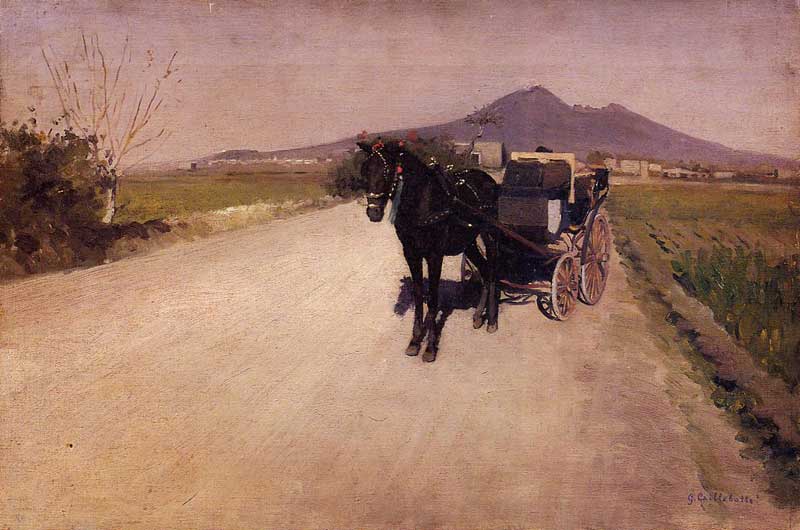 A Road Near Naples, Gustave Caillebotte