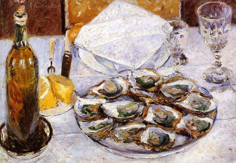 Still Life with Oysters, Gustave Caillebotte