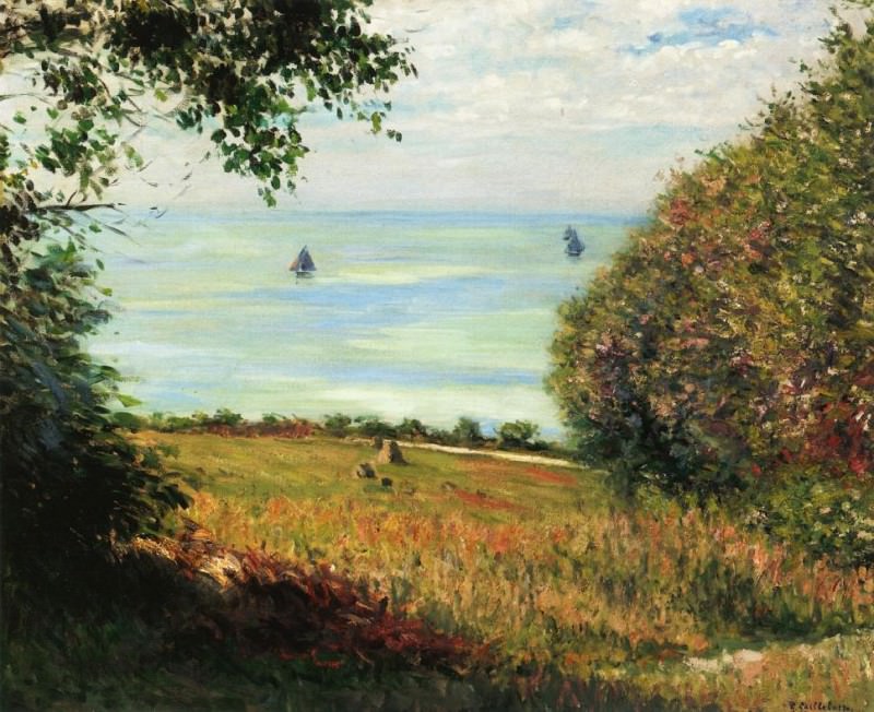View of the Sea from Villerville , Gustave Caillebotte