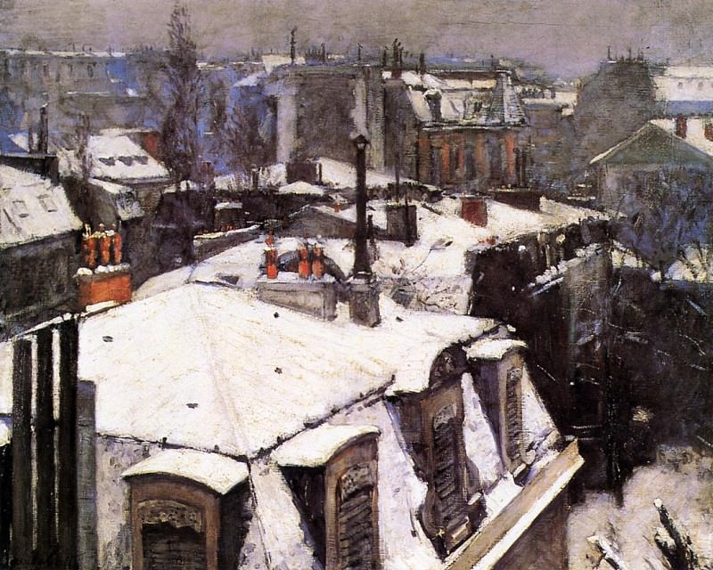Rooftops Under Snow, Gustave Caillebotte