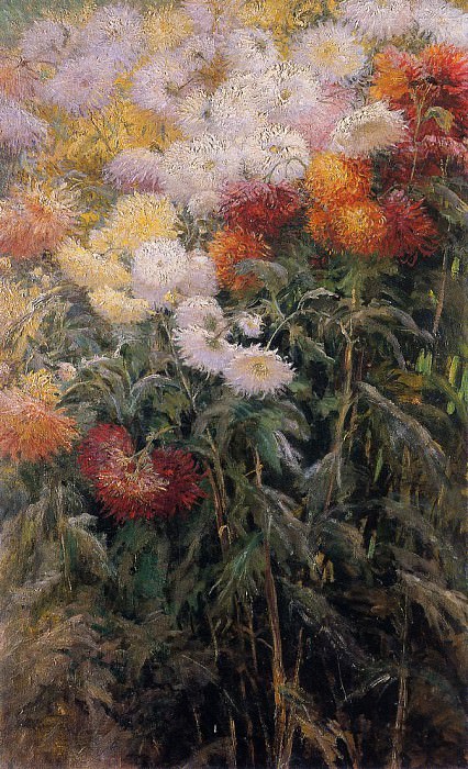 Clump of Chrysanthemums Garden at Petit Gennevilliers, Gustave Caillebotte