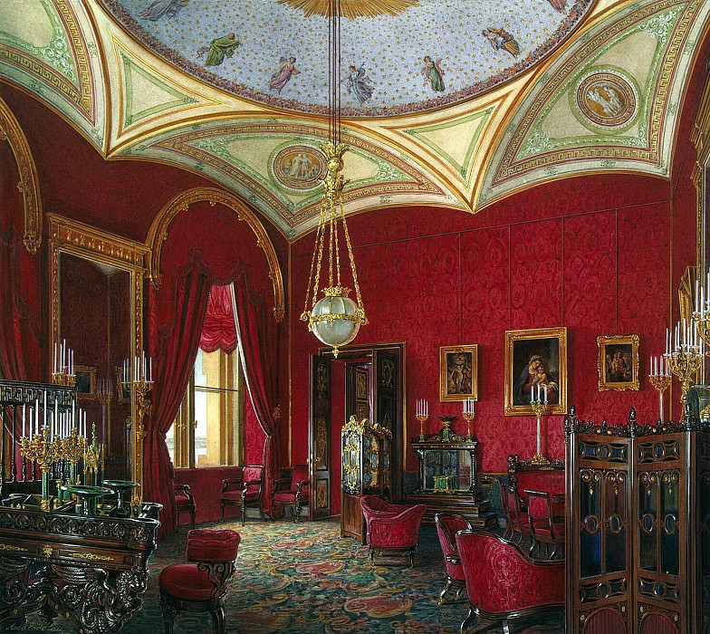 Hau Edward Petrovich – Types of rooms of the Winter Palace. Study of Empress Alexandra Feodorovna, Hermitage ~ part 03