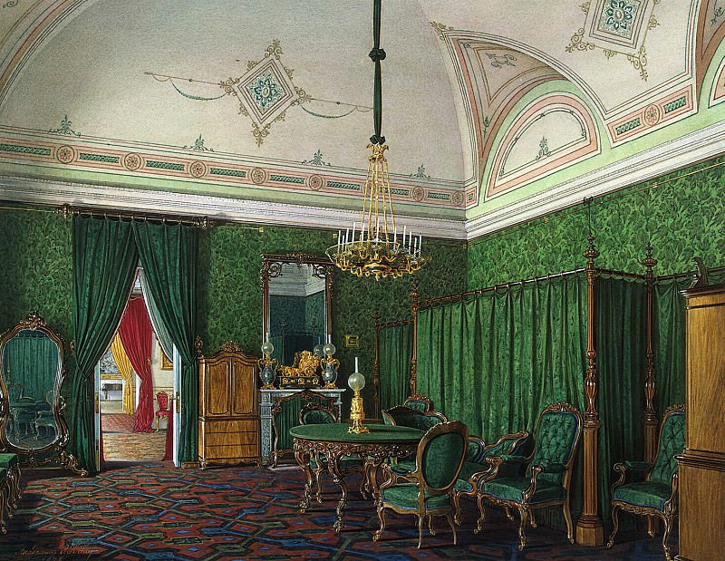Hau, Eduard Petrovich – Types of rooms of the Winter Palace. Third spare half. Bedroom, Hermitage ~ part 03