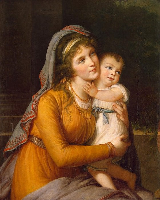 Vigee-Lebrun, Elisabeth-Louise – Portrait of Countess Anna Sergeyevna Stroganova son, Hermitage ~ part 03