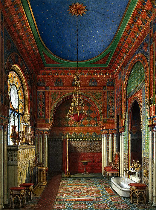 Hau Edward Petrovich – Types of rooms of the Winter Palace. Bathroom of Empress Alexandra Feodorovna, Hermitage ~ part 03