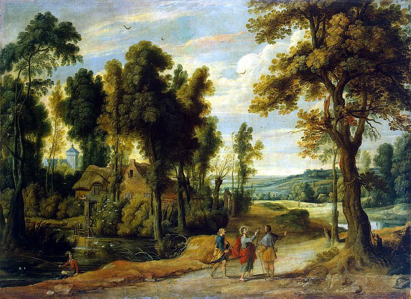 Vildens, Jan – Landscape with Christ and his disciples on the road to Emmaus, Hermitage ~ part 03
