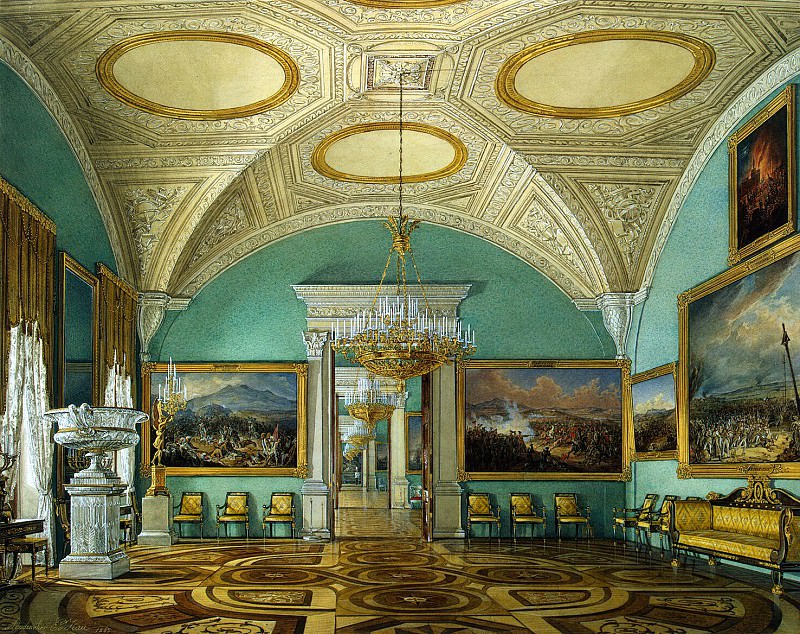 Hau Edward Petrovich – Types of rooms of the Winter Palace. The Fifth Meeting of the Military Gallery, Hermitage ~ part 03