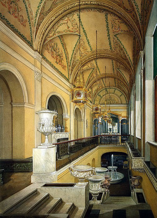 Hau Edward Petrovich – Types of rooms of the Winter Palace. Winter Garden of Empress Alexandra Feodorovna, Hermitage ~ part 03