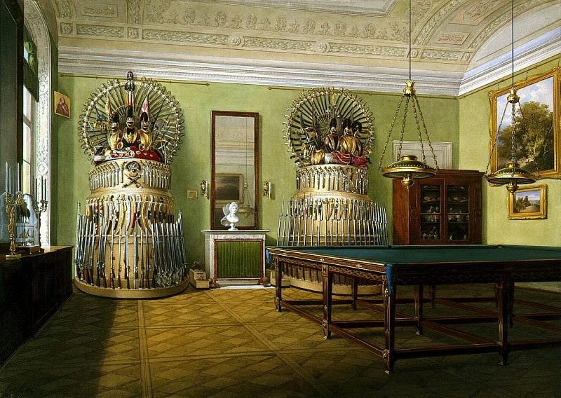 Hau Edward Petrovich – Types of rooms of the Winter Palace. Billiard Room of Emperor Alexander II, Hermitage ~ part 03