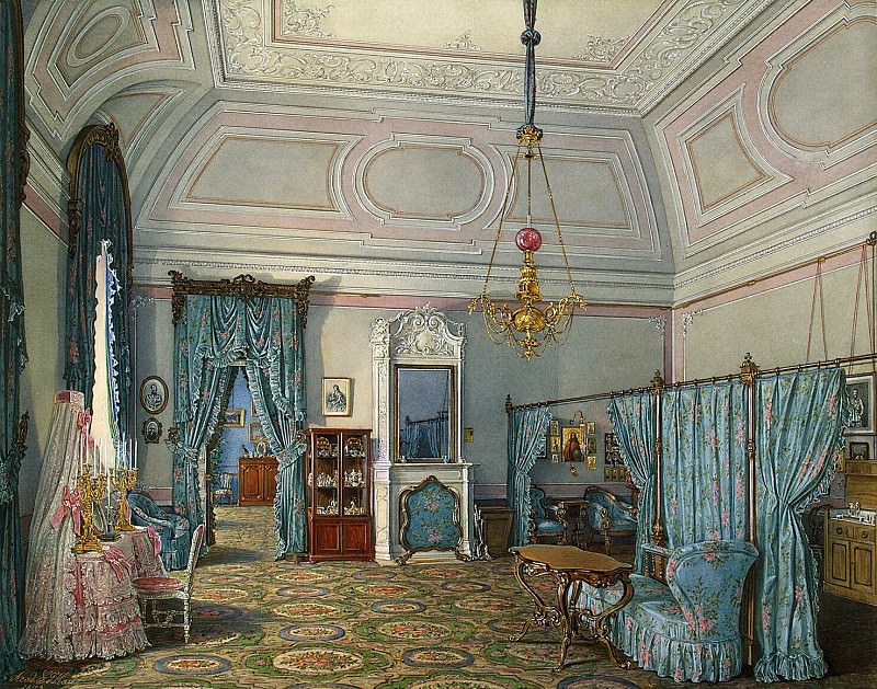 Hau Edward Petrovich – Types of rooms of the Winter Palace. Fifth spare half. Bedroom conducted. Princess Maria Alexandrovna, Hermitage ~ part 03