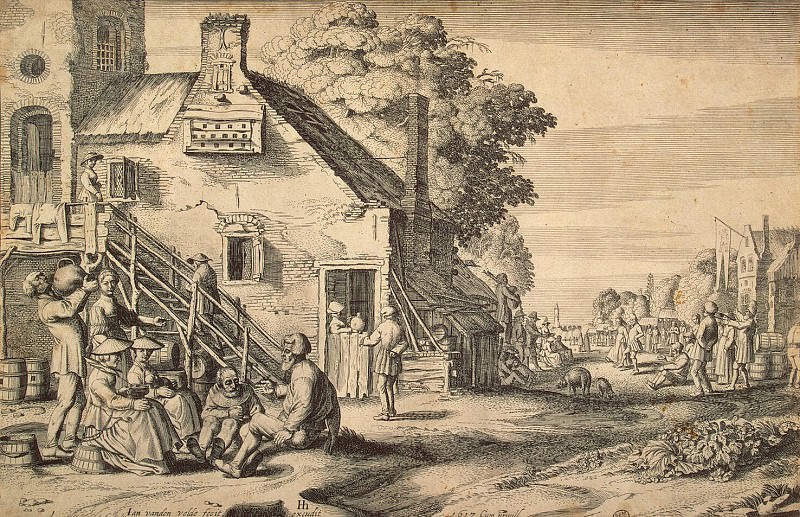 Velde, Jan van de – village street, Hermitage ~ part 03