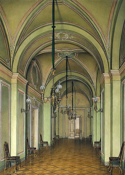 Hau Edward Petrovich – Types of rooms of the Winter Palace. Fourth spare half. Corridor, Hermitage ~ part 03