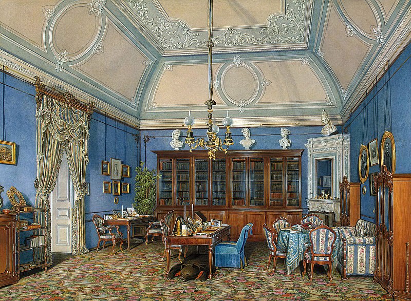Hau Edward Petrovich – Types of rooms of the Winter Palace. Fifth spare half. Cabinet led. Princess Maria Alexandrovna, Hermitage ~ part 03