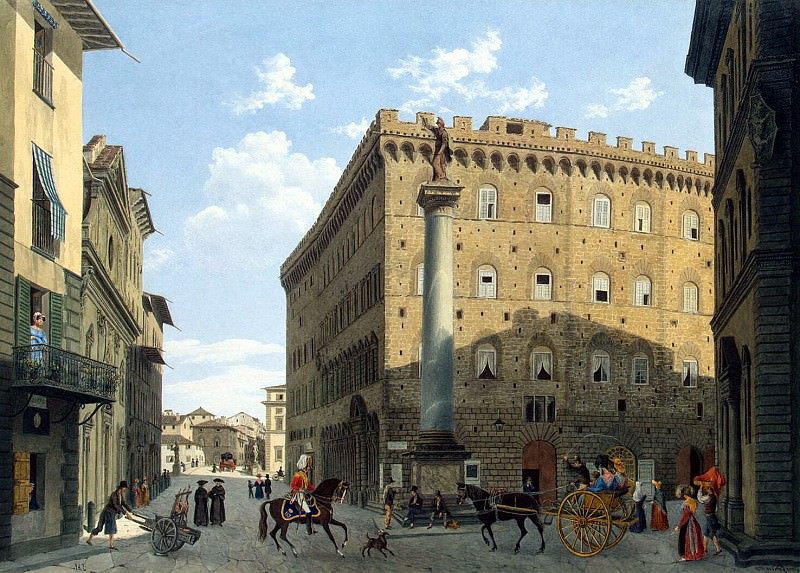 Garibbo, Luigi – Piazza Santa Trinita in Florence, Hermitage ~ part 03