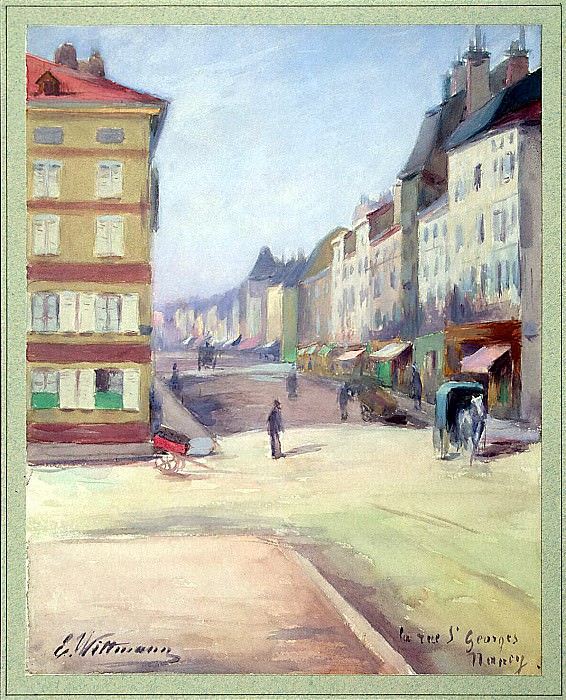 Wittmann, E. – View of the Rue Saint-Georges in Nancy, Hermitage ~ part 03