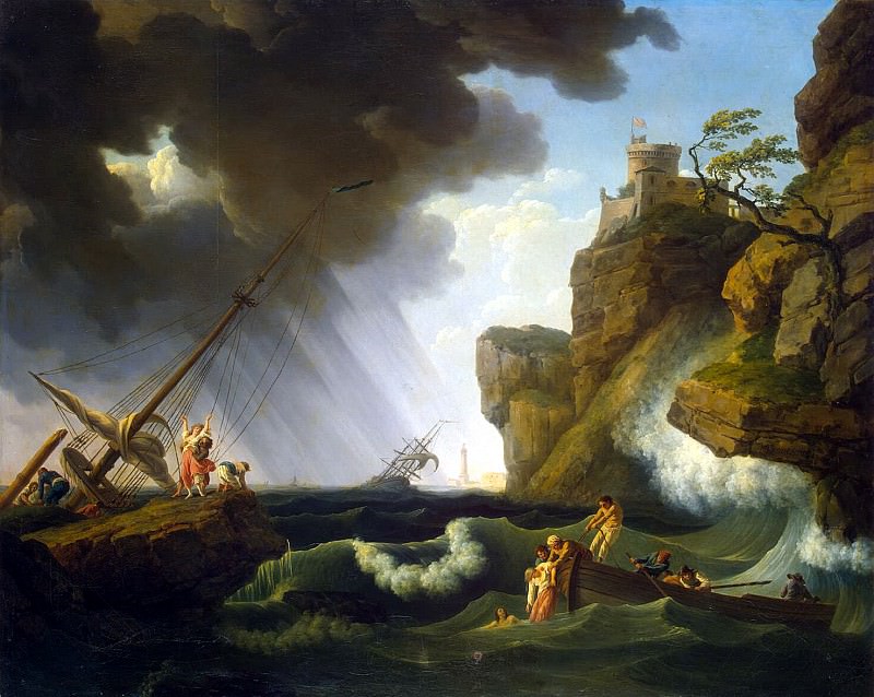 Vernet, Claude Joseph – Shipwreck, Hermitage ~ part 03