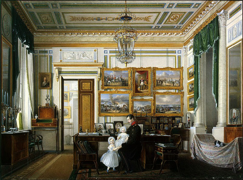 Hau Edward Petrovich – Types of rooms of the Winter Palace. Study of the Emperor Alexander II , Hermitage ~ part 03