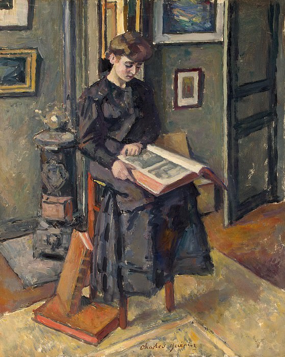 Guerin, Charles – Girl with book, Hermitage ~ part 03
