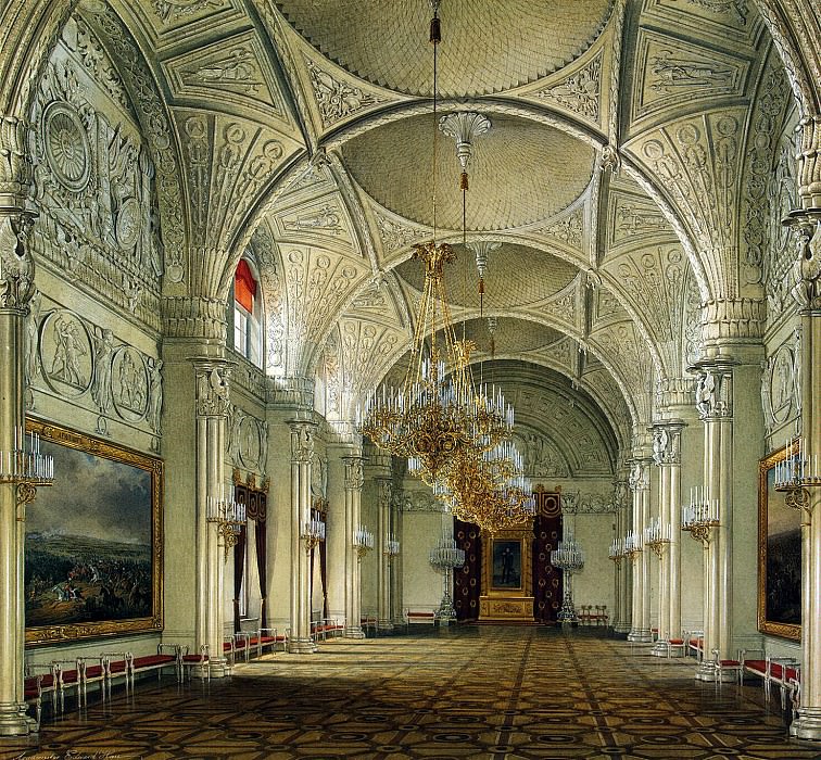 Hau Edward Petrovich – Types of rooms of the Winter Palace. Alexander Hall, Hermitage ~ part 03