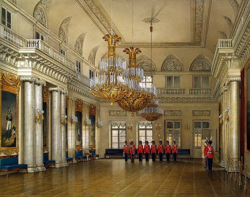 Hau Edward Petrovich – Types of rooms of the Winter Palace. Great Hall of Field Marshals, Hermitage ~ part 03