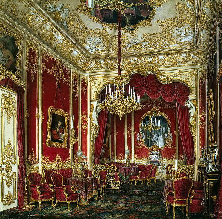 Hau Edward Petrovich – Types of rooms of the Winter Palace. Boudoir of Empress Maria Alexandrovna, Hermitage ~ part 03