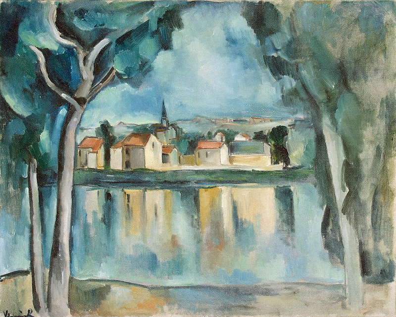 Vlaminck, Maurice de – Town on the shore of Lake, Hermitage ~ part 03
